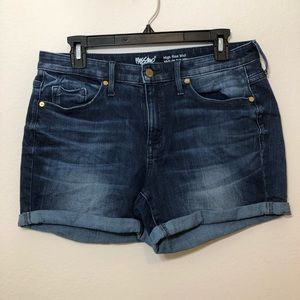 Mossimo high rise midi jean shorts size 10
